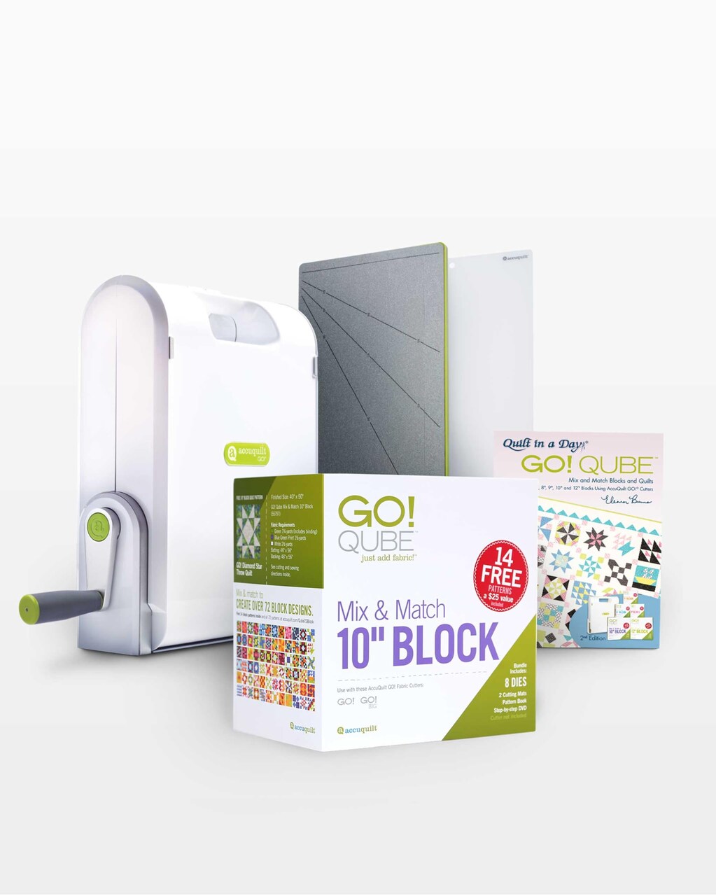 AccuQuilt Ready. Set. GO!® Ultimate Beginner Fabric Cutting System (Ready. Set. GO! - 10" Block)